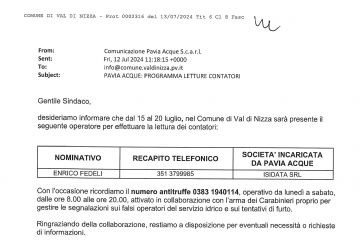 Comunicazione Lettura Contatori